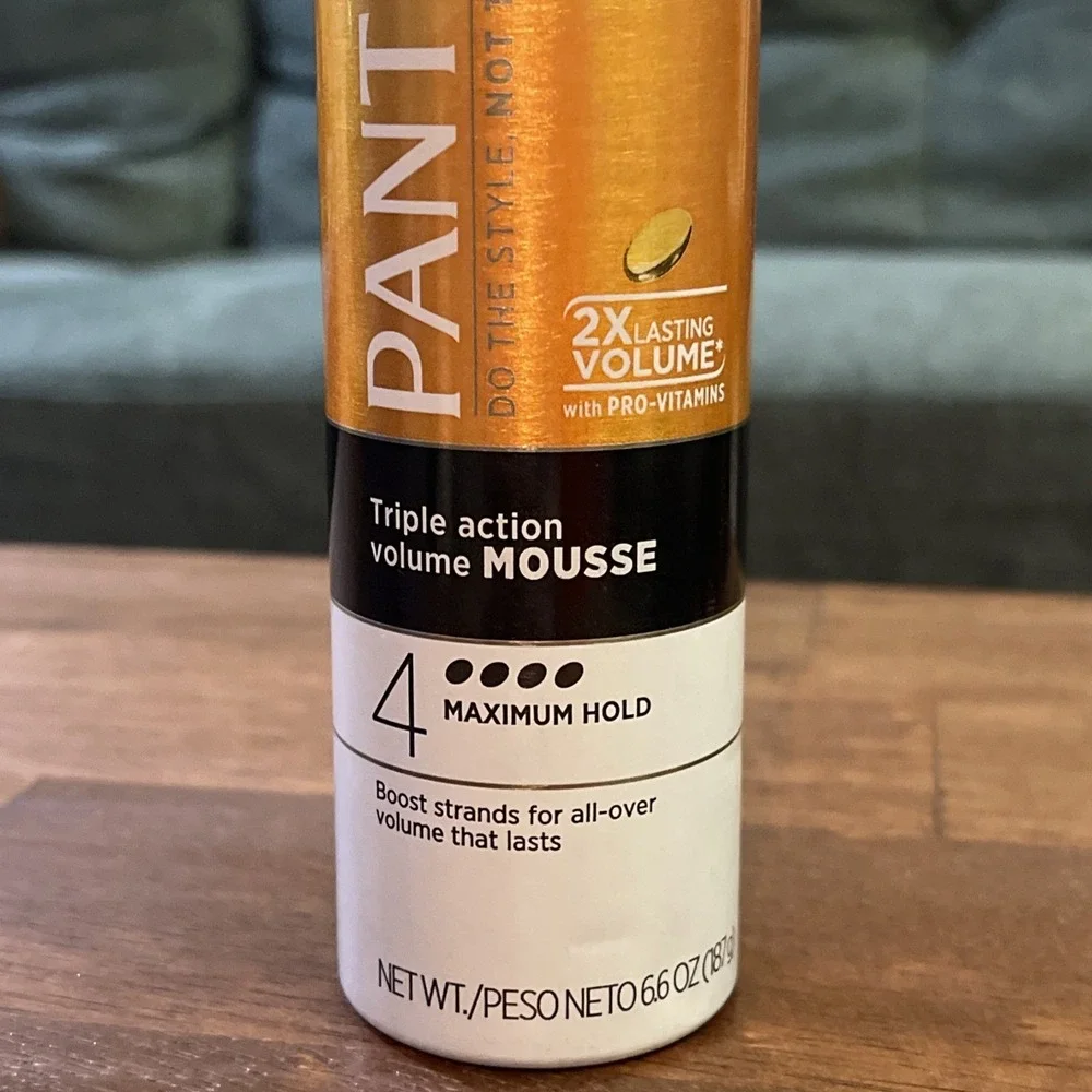 Pantene Pro V Mousse Fine Hair Triple‎ Action Volume 4 Maximum Hold 6.6 Oz New